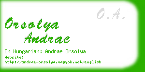 orsolya andrae business card